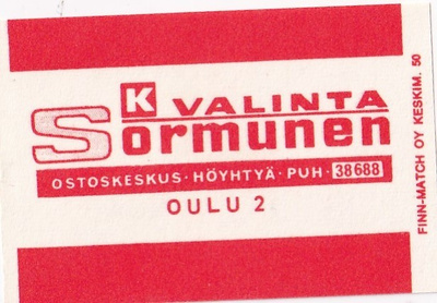 Oulu, Höyhtyä. K Valinta Sormunen  8/9