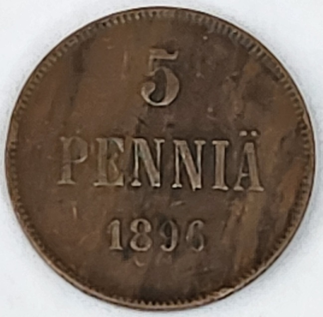 5 Penniä Suomi 1896