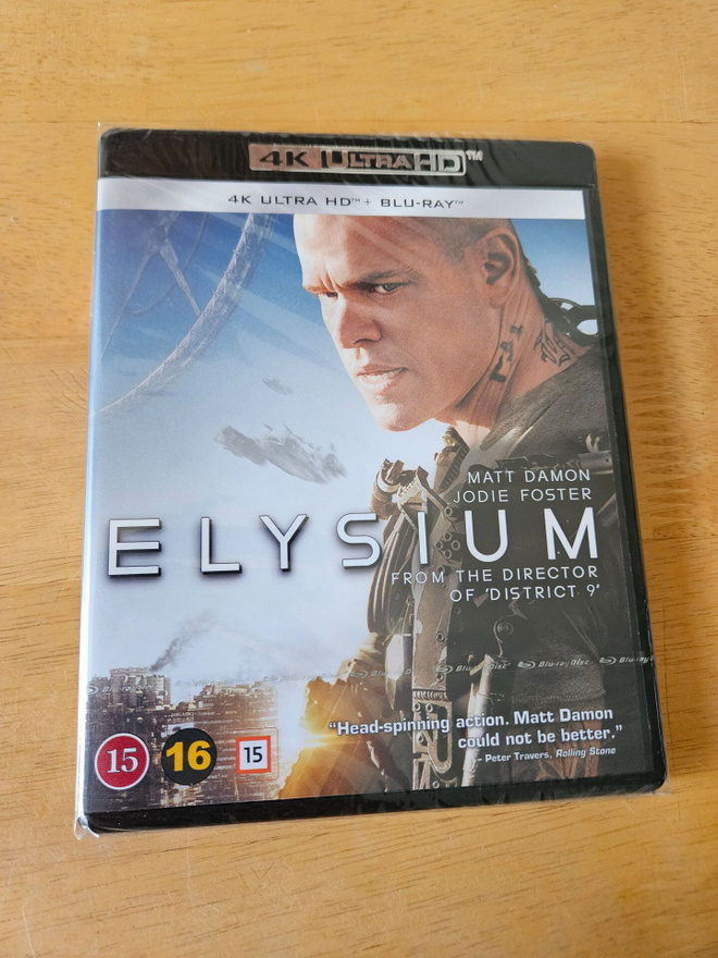 Elysium (4K Ultra HD + Blu-ray, uusi)