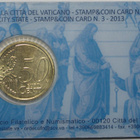 2013 Vatikaani 50c + 0,70€ postimerkki No 3 COINCARD - pikkukuva 2