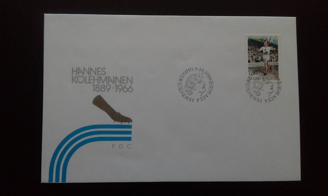 FDC Hannes Kolehmainen 9.10.1989 LaPe 1091