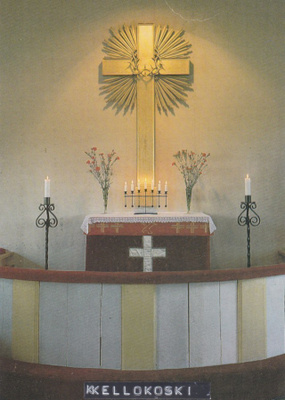 KIRKKOKORTTI - KELLOKOSKEN KIRKKO - SISÄKUVA