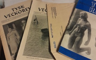 3 kpl ruotsalaista sota-ajan lehteä
