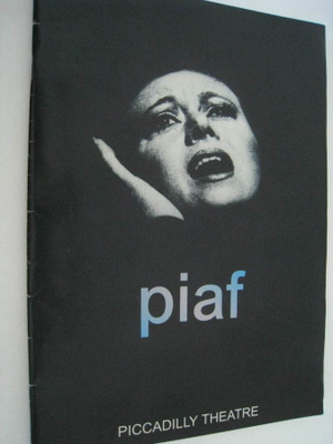Käsiohjelma Piaf / Elaine Page Piccadilly Theatre 1993
