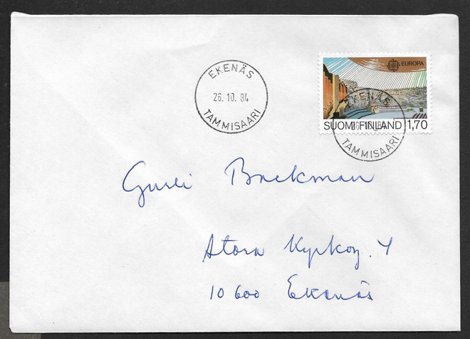 Postilähetys - Eurooppa 1,70 1983 (LAPE 925) Ekenäs 26.10.84