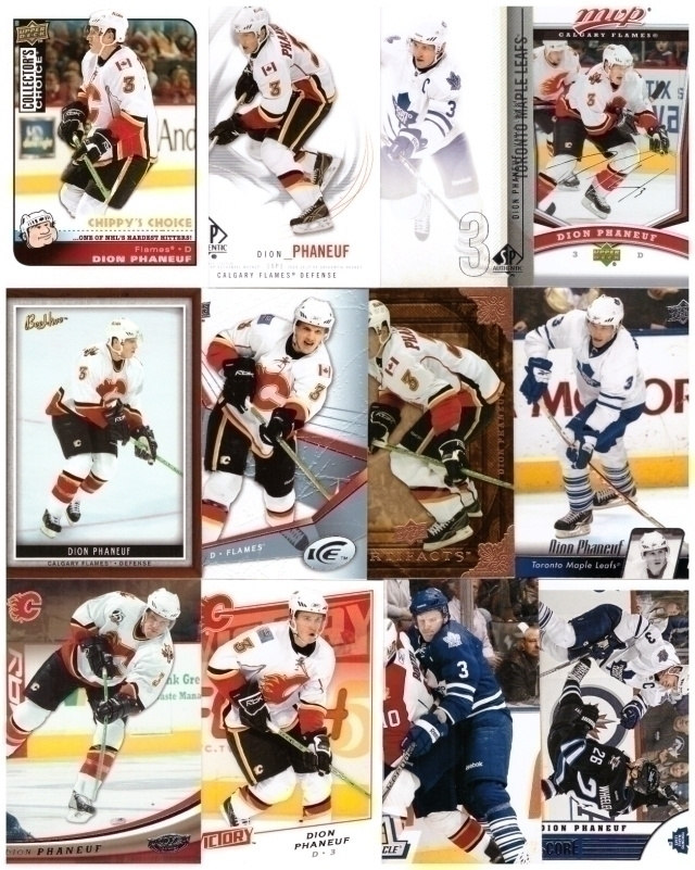 12 x DION PHANEUF Calgary Flames, Toronto Maple Leafs