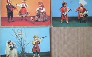 CCCP: viisi vintage kansankulttuuri nukkekorttia