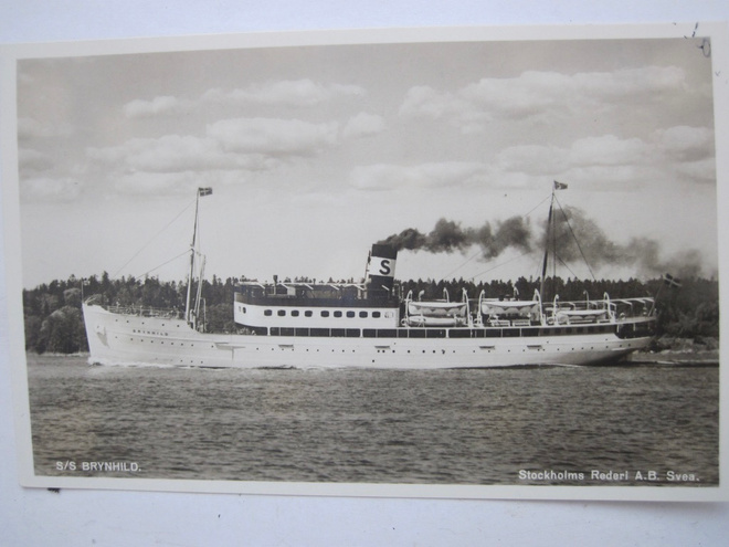 VANHA Postikortti Laiva s/s Brynhild 1930-l