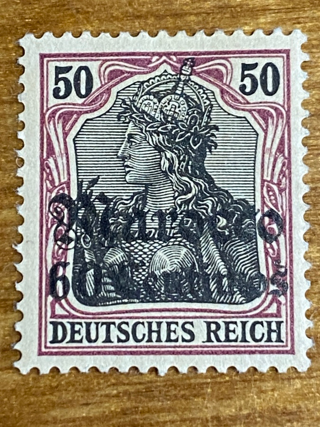 SAKSA REICH 1905 MAROKKO SIIRTOMAA MERKKI**