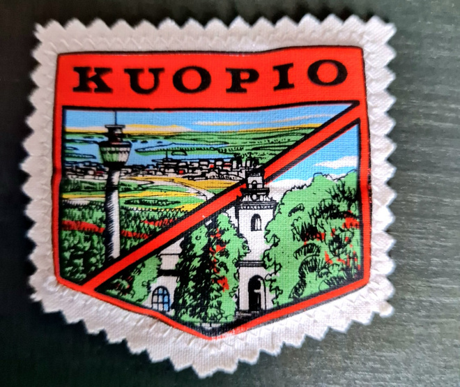 Kuopio vintage kangasmerkki