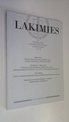 Lakimies 1/2019 : Suomalaisen lakimiesyhdistyksen aikakau...