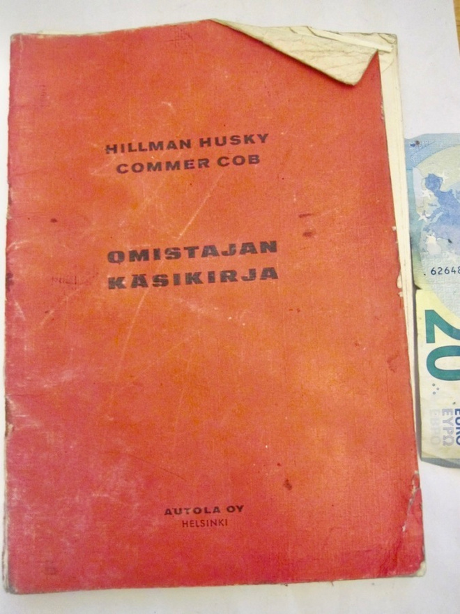 VANHA Käsikirja Auto Hillman Husky Commoer Cob 1961 + muuta