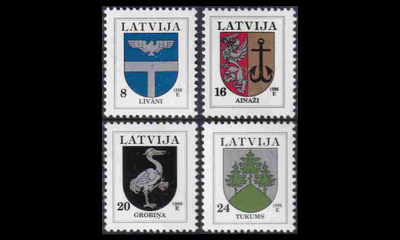 Latvia 399-402_II ** Käyttösarja vaakuna -96 (1995)