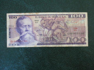 MEXICO 100 PESOS 1974 (K12-S21)