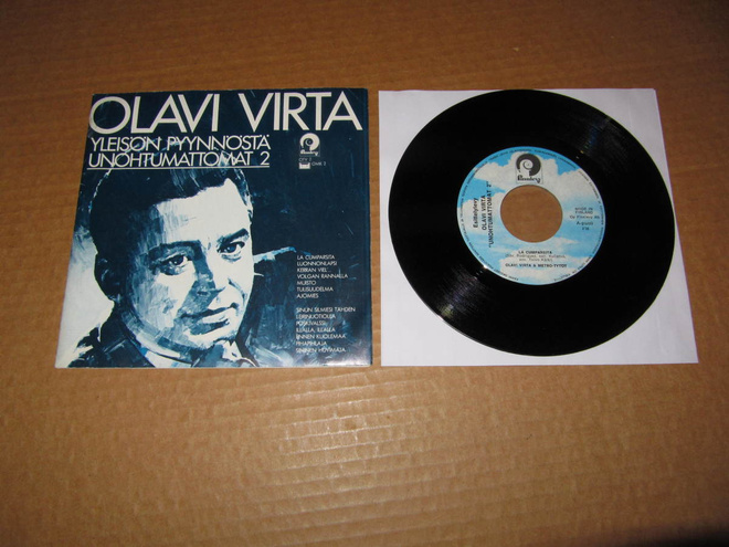 Olavi Virta 7" ESITTELYLEVY Unohtumattomat2,PS 1977 PROMO
