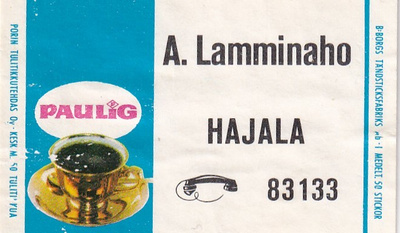 Hajala. A. Lamminaho, Paulig    8/3