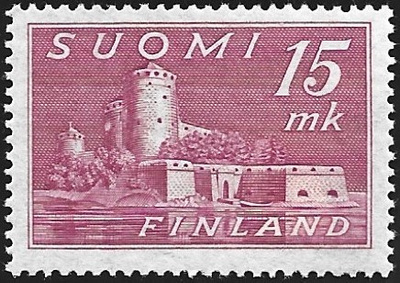 1945 M-30 Olavinlinn 15 mk him.pun.lila ** Lape 301 b SP Lm2