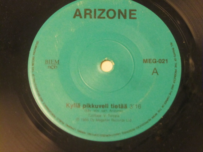 Arizone: Kyllä pikkuveli tietää  7" single    1986