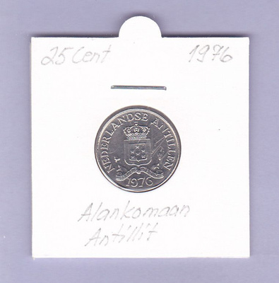 Hollannin Antillit 25 Cent v.1976 KM#11