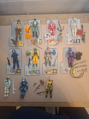 Vintage G.I.Joe/Action Force -figuureita 11kpl+ajoneuvo