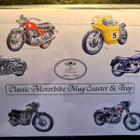 Classic Motorbike Mug coaster and Tray - setti - pikkukuva 2