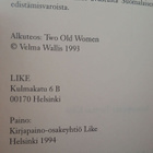 Velma Wallis - Kaksi vanhaa naista (nid.) - pikkukuva 3