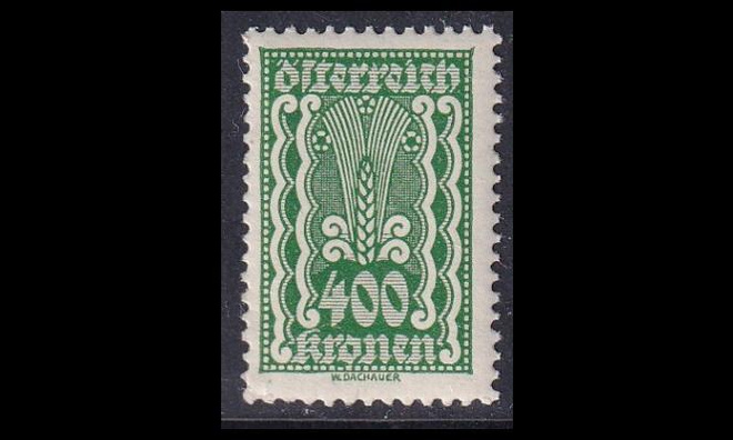 Itävalta 386 ** Käyttösarja maatalous 400 Kr (1922)