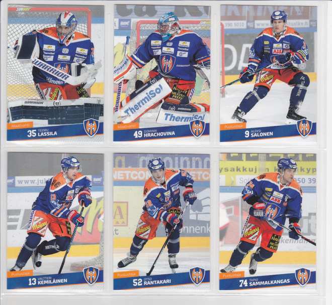 2016-17 Cardset Series2 Tappara Team Set 12 korttia (337-348