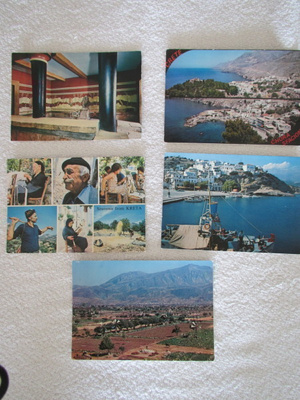 RHODOS&KREETA (8 KPL UUDENVEROISIA POSTIKORTTEJA 70-LUVULTA)