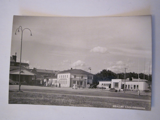 Kortti Iisalmi Linja-Auto Asema 1950-l Alkup.Mallikappale
