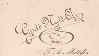 Godt Nytt År önskar F. A. Mattsson nimikortti b643