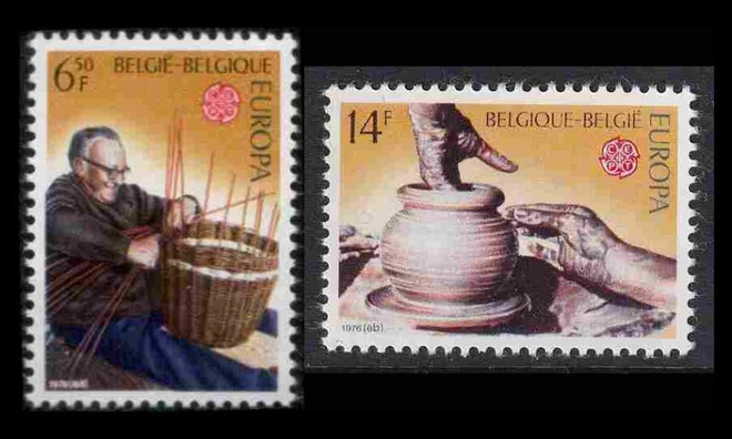 Belgia 1857-8 ** Europa taidekäsityö (1976)