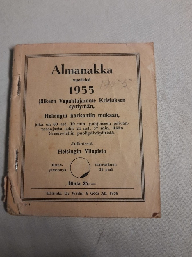 huuda syntymävuotesi almanakka 1955