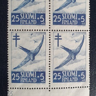 Nelilö Tuberkuloosin vastustaminen 1952 Lintuja 25 + 5 mk ** - pikkukuva 1