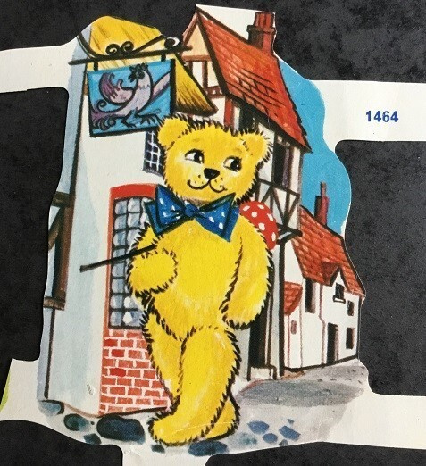 Nalle kävelee kaupungilla Kiiltokuva
