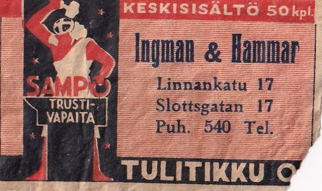 Helsinki, Igman & Hammar . Linnankatu 17, Sampo   8/16