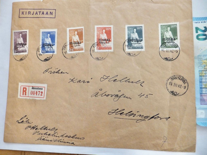 Kirjattu Kuori Itä-Karjala Mannerheim Äänislinna 14.III.1942