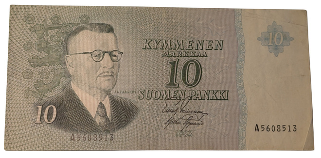 10 Markkaa 1963 ilman Litt A5608513