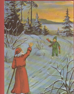 Jenny Nyström Pukki ja lapsi kohtaavat tiellä