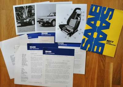 1977 Saab Press Kit - lehdistöpaketti - USA