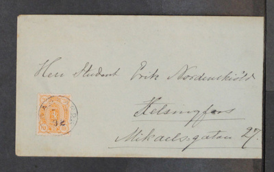 # 23763 # Kirje 2-r Träskända > Helsinki - 1892