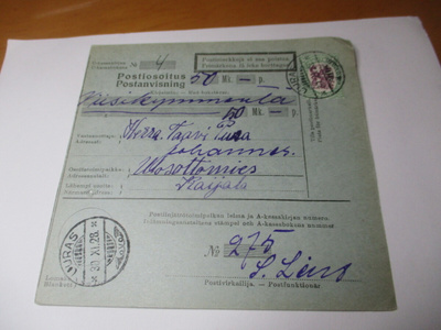 1928 Uuras postiosoitus os ulottomies, Johannes