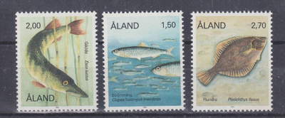 Åland 1990 Kaloja sarja postituoreena.