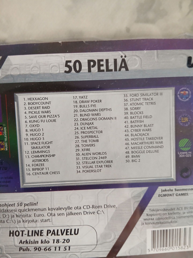 CD-ROM 50 peliä