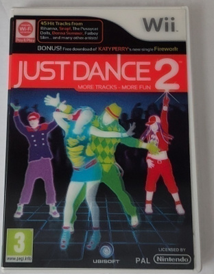 * Just Dance 2 Wii / Wii U PAL 45 Hittiä MIB Lue Kuvaus