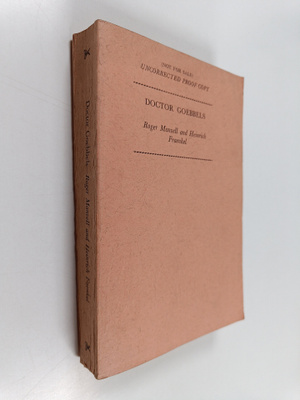 Roger Manvell : Doctor Goebbels (Proof copy)