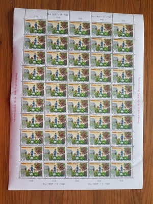 Puutarha Postimerkkiarkki 1981 1,10 mk.