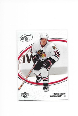 2005-06 Upper Deck Ice #21 Tuomo Ruutu Chicago Blackhawks
