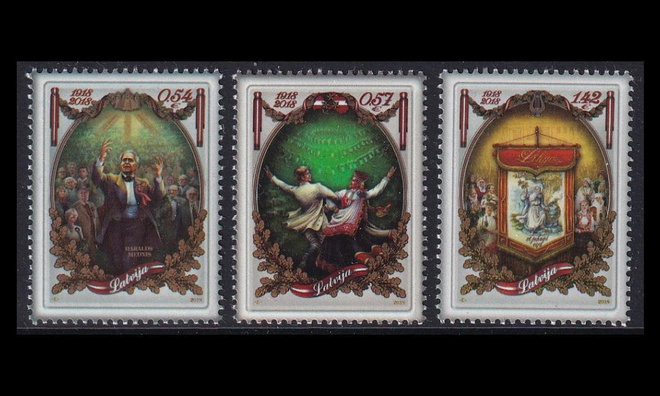 Latvia 1048-50 ** Tasavalta 100v (2018)