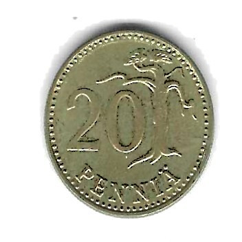 1978 20 PENNIÄ KOLIKKO KÄYTETTY